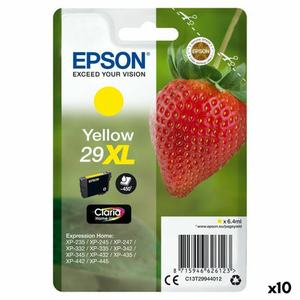 Cartouche d'encre d'origine Epson XP 235 332 335 432 435 - N° 29 XL Jaune (10 pièces)