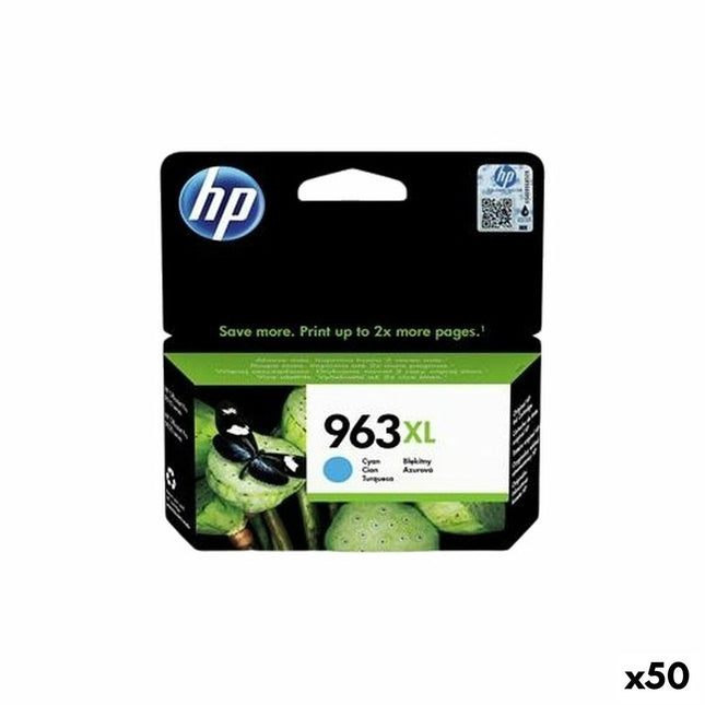 Cartouche d'encre originale HP 9010,9012,9014,9015,9016,9019,9020,9022,9025 - N° 963XL Cyan (50 pièces)