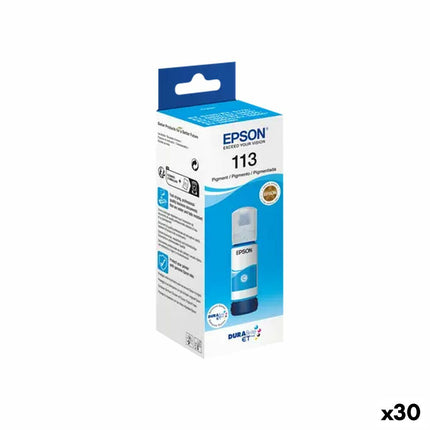 Encre de recharge Epson ECOTANK ET-5850, ET-5800, ET-16650, ET-16600, ET-5880, ET-5170 - N° 113 Cyan