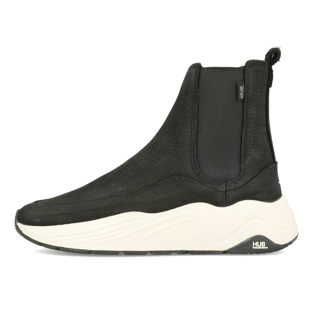 HUB Flow N42 Nubuck huilé Femme Black Off White