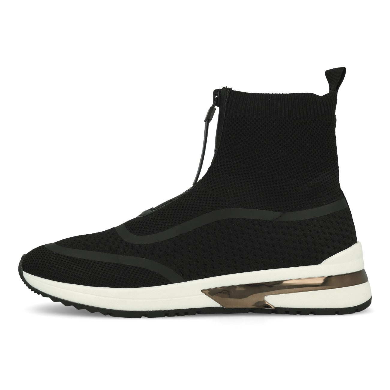 La Strada 2003169 Migh High Knitted Baskets pour Femme Noir Caoutchouc Tricoté
