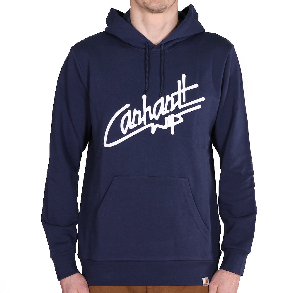 Carhartt WIP Sweat à capuche Locals Bleu Blanc