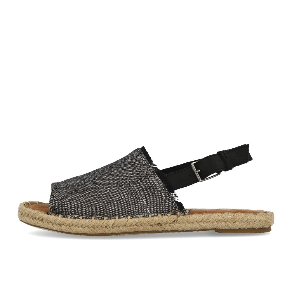 TOMS Clara Cuir Chambray Texturé Noir