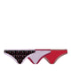 Calvin Klein Lot de 3 strings ultra fins Twinkle Mauve Berry Rustic Red