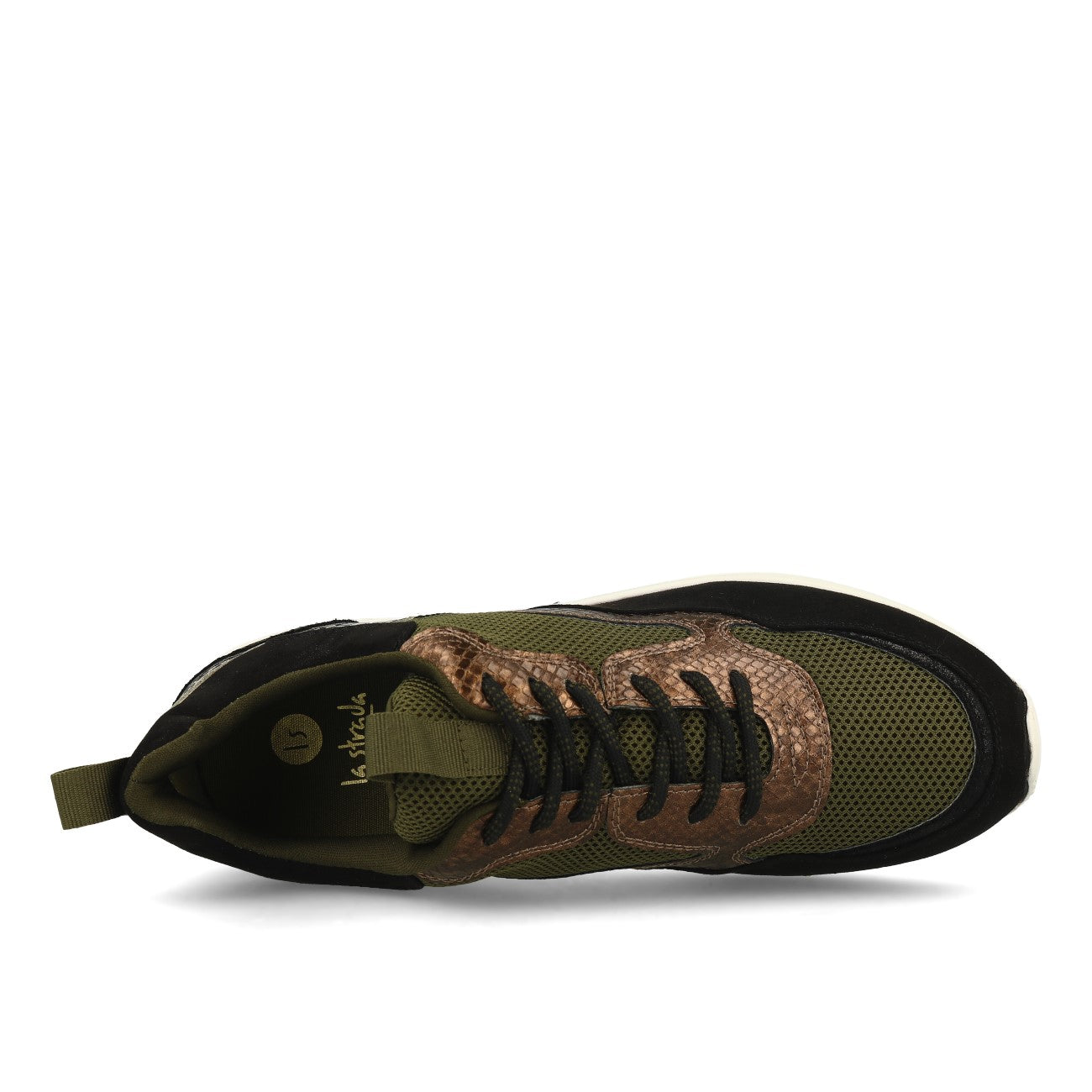 La Strada 2003018-2201 Baskets basses pour femme en micro-multicouleur noir