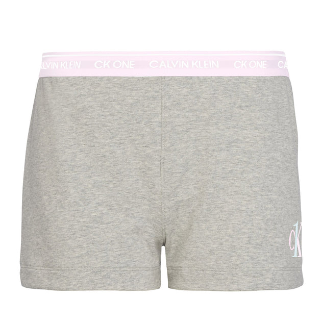 Calvin Klein Sleep Short Lounge Short de pyjama femme CK One Grey Heather Pearly Pink