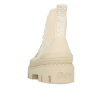 Buffalo Raven Laceup Boot Hi Femme Nubuck Vegan Crème