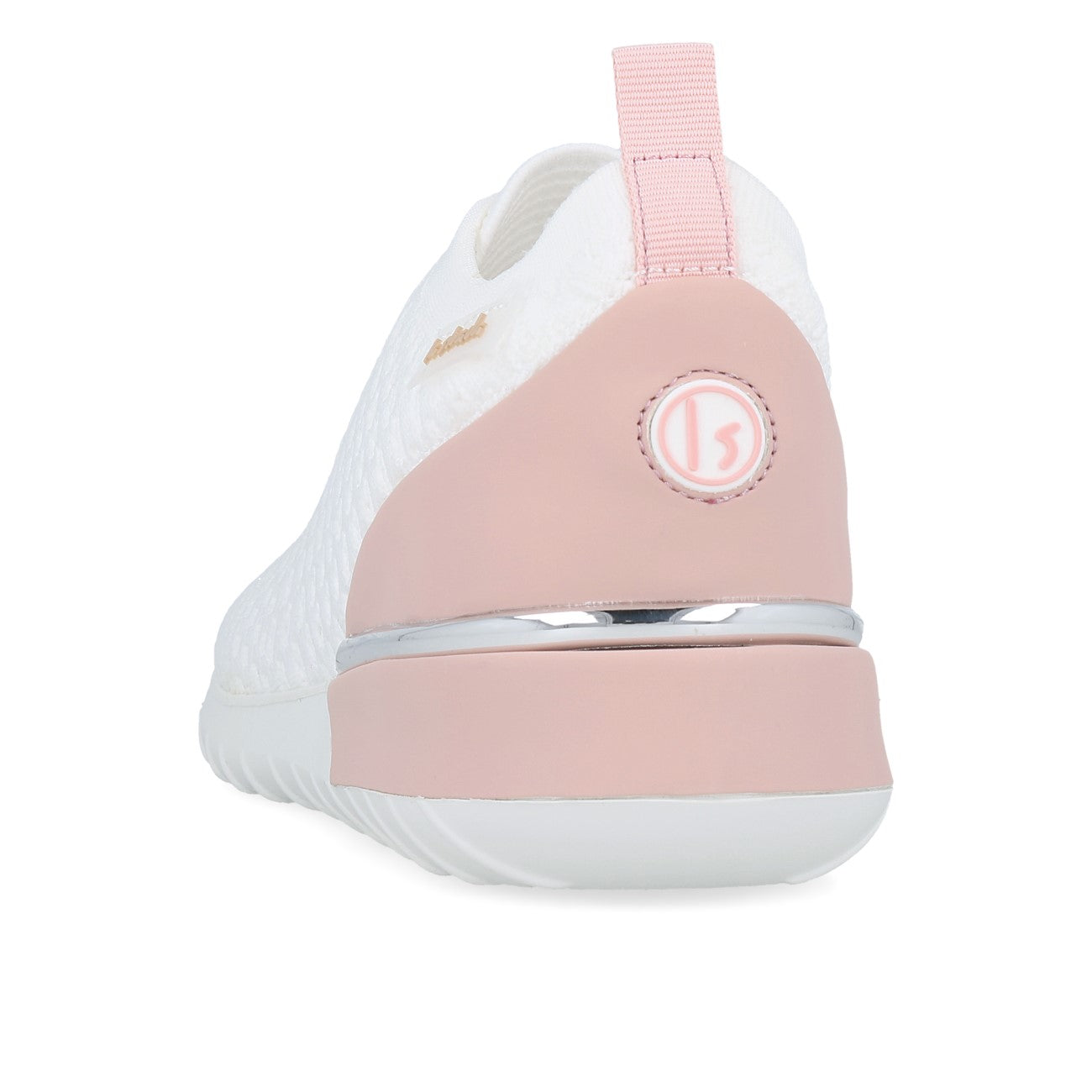 La Strada 2101381 Baskets femme tricot blanc talon rose