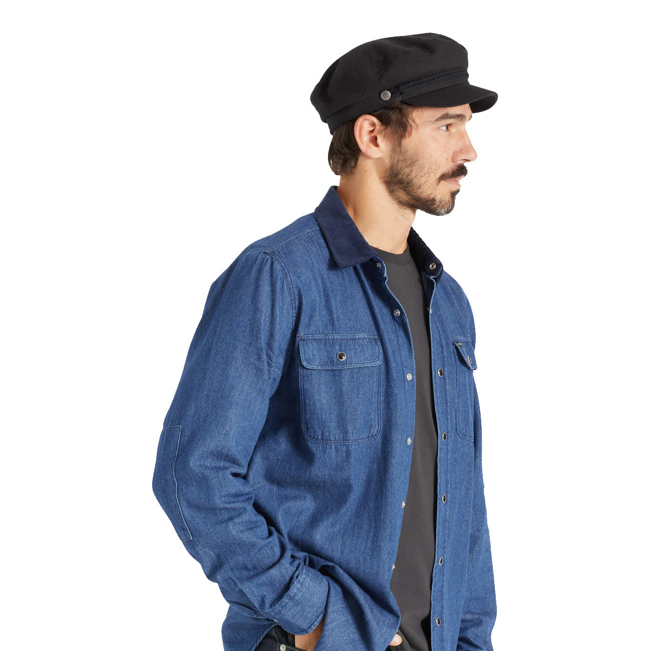 Casquette Brixton Fiddler Black Herringbone