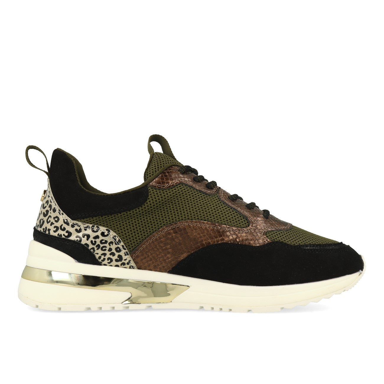 La Strada 2003018-2201 Baskets basses pour femme en micro-multicouleur noir