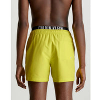 Short de bain homme Calvin Klein Swimshort Medium Double WB jaune citron