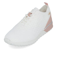 La Strada 2101381 Baskets femme tricot blanc talon rose
