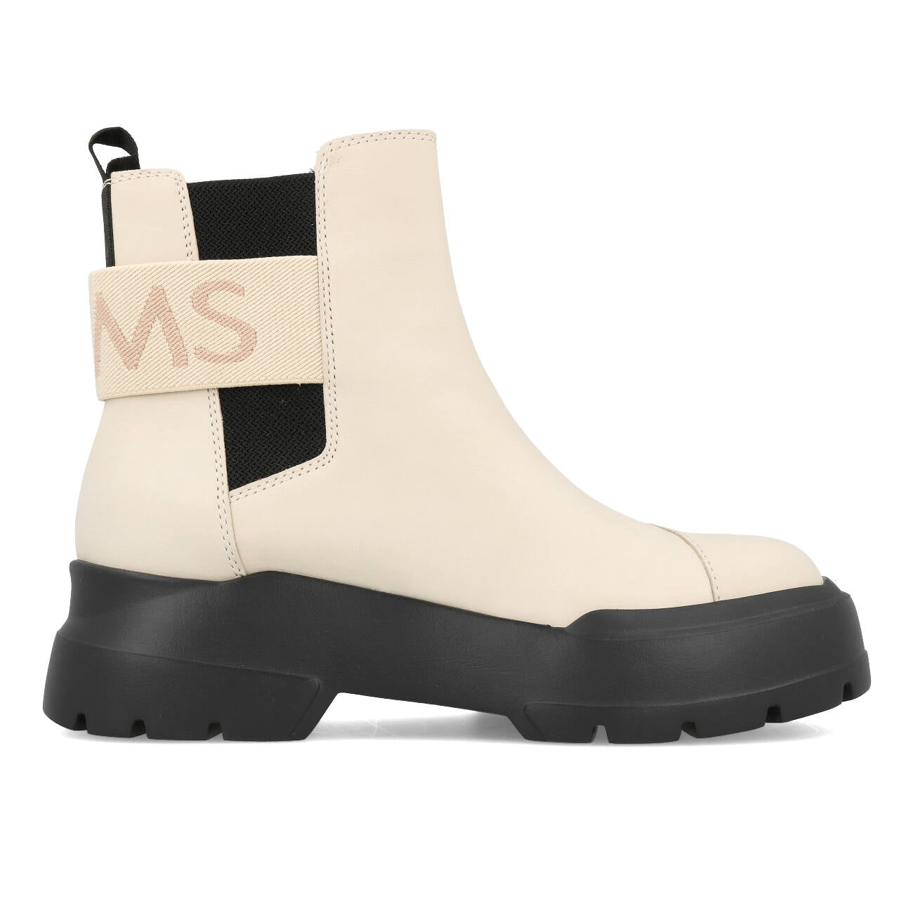 Toms Womens Alpargata Combat Chelsea Boots Femme Beige Cuir
