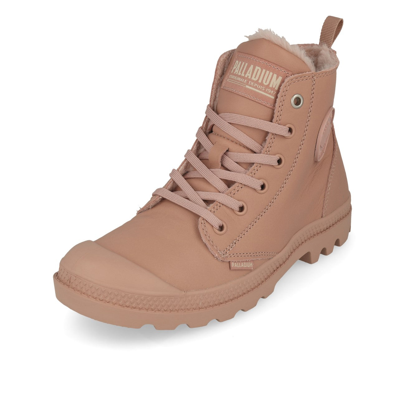 Palladium Pampa Hi Zip LTH S W Femme Rose brumeux