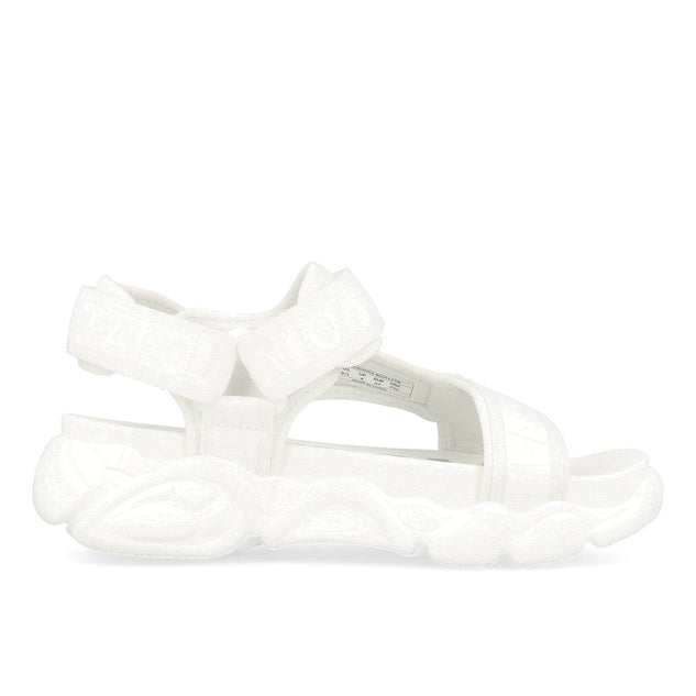 Buffalo CLD Tec Plateau Sandale Femme Vegan Nylon Blanc