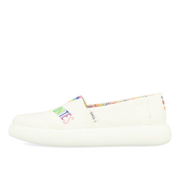 Toms Womens Alpargata Mallow Femme White Canvas Love Unites Broderie
