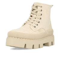 Buffalo Raven Laceup Boot Hi Femme Nubuck Vegan Crème