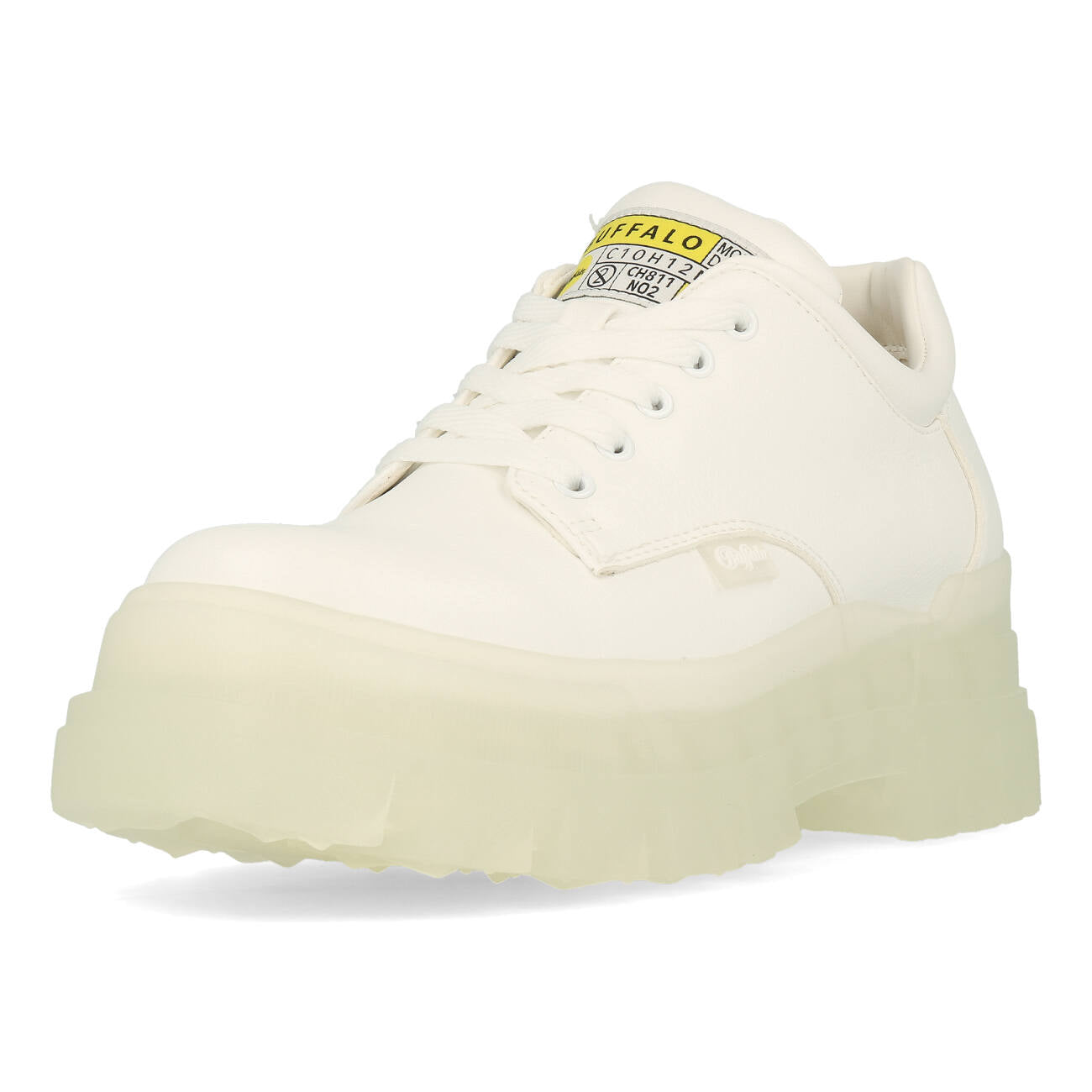 Buffalo Aspha CLS Shoe Flat Femme Imitation Nappa Blanc