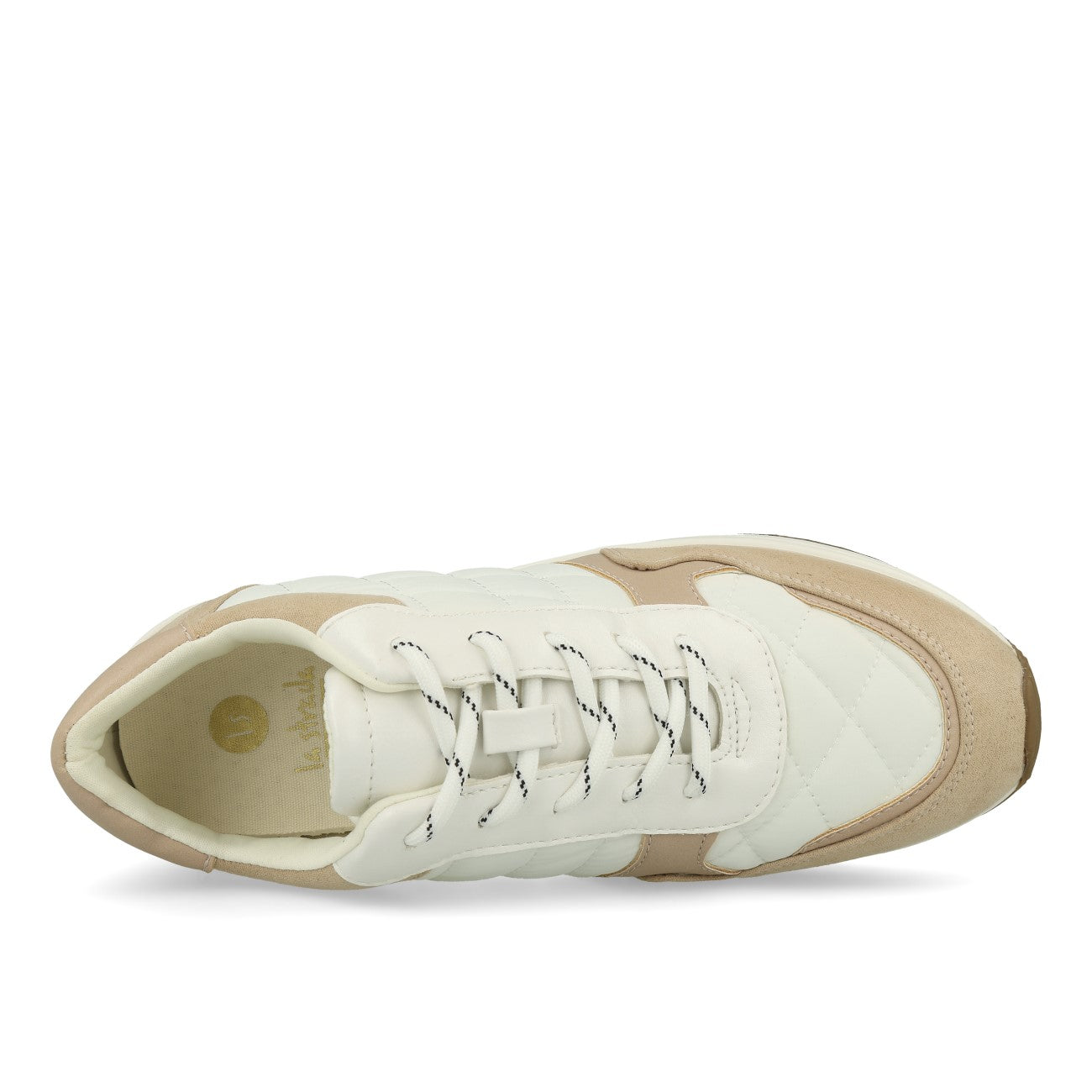 La Strada 2002974 Baskets femme beige PU Tissu