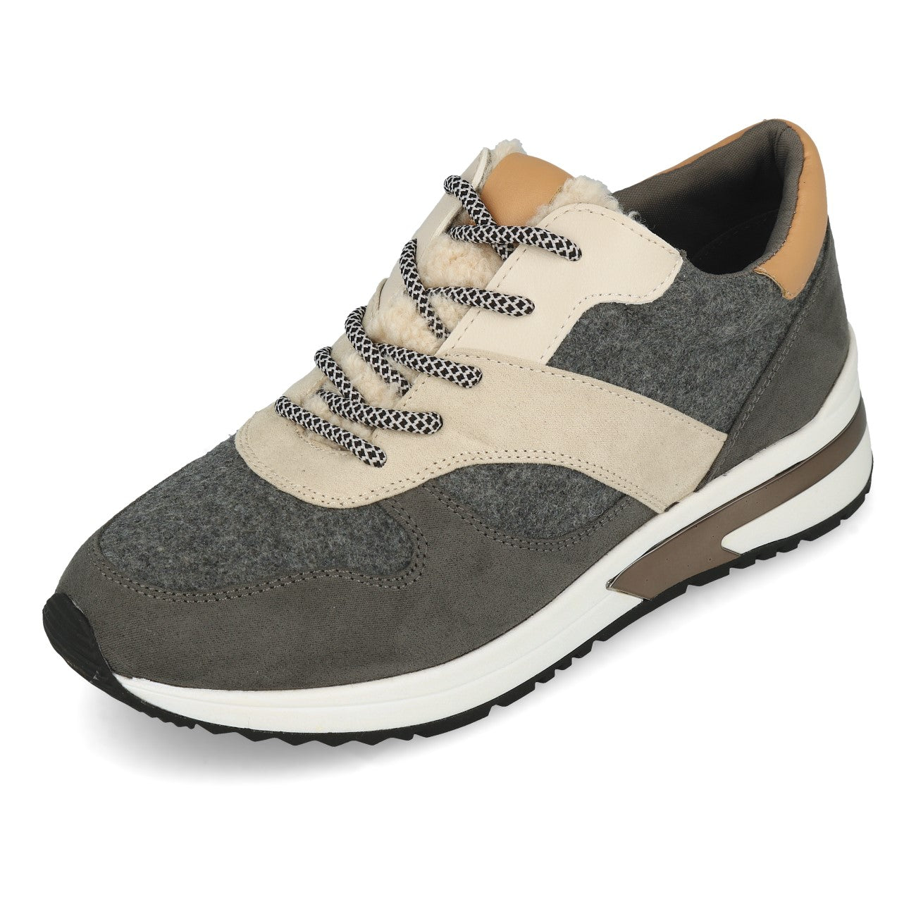 La Strada 2002973 Baskets Femme Gris Laine Micro