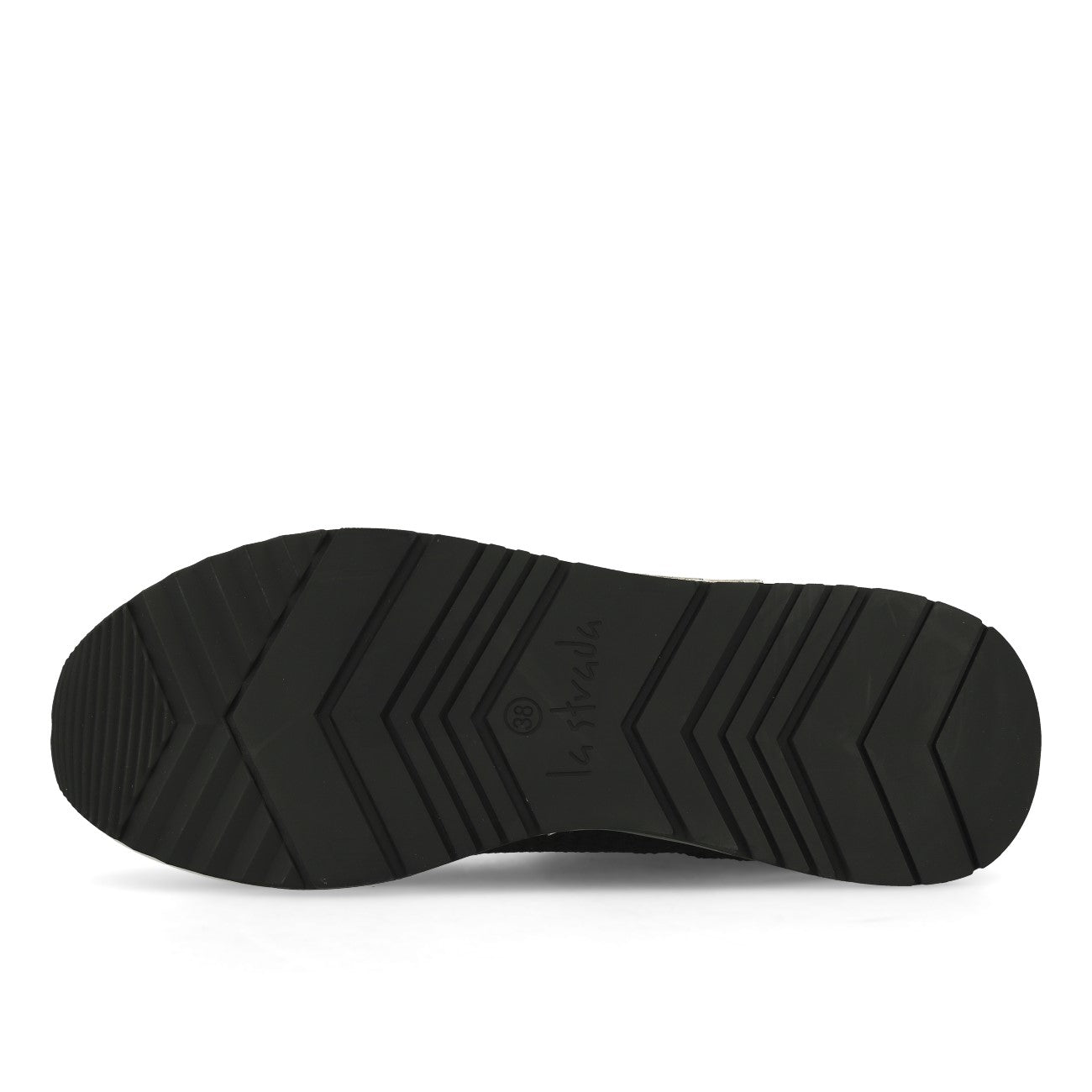 La Strada 2003169 Migh High Knitted Baskets pour Femme Noir Caoutchouc Tricoté