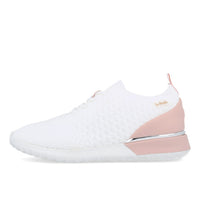 La Strada 2101381 Baskets femme tricot blanc talon rose