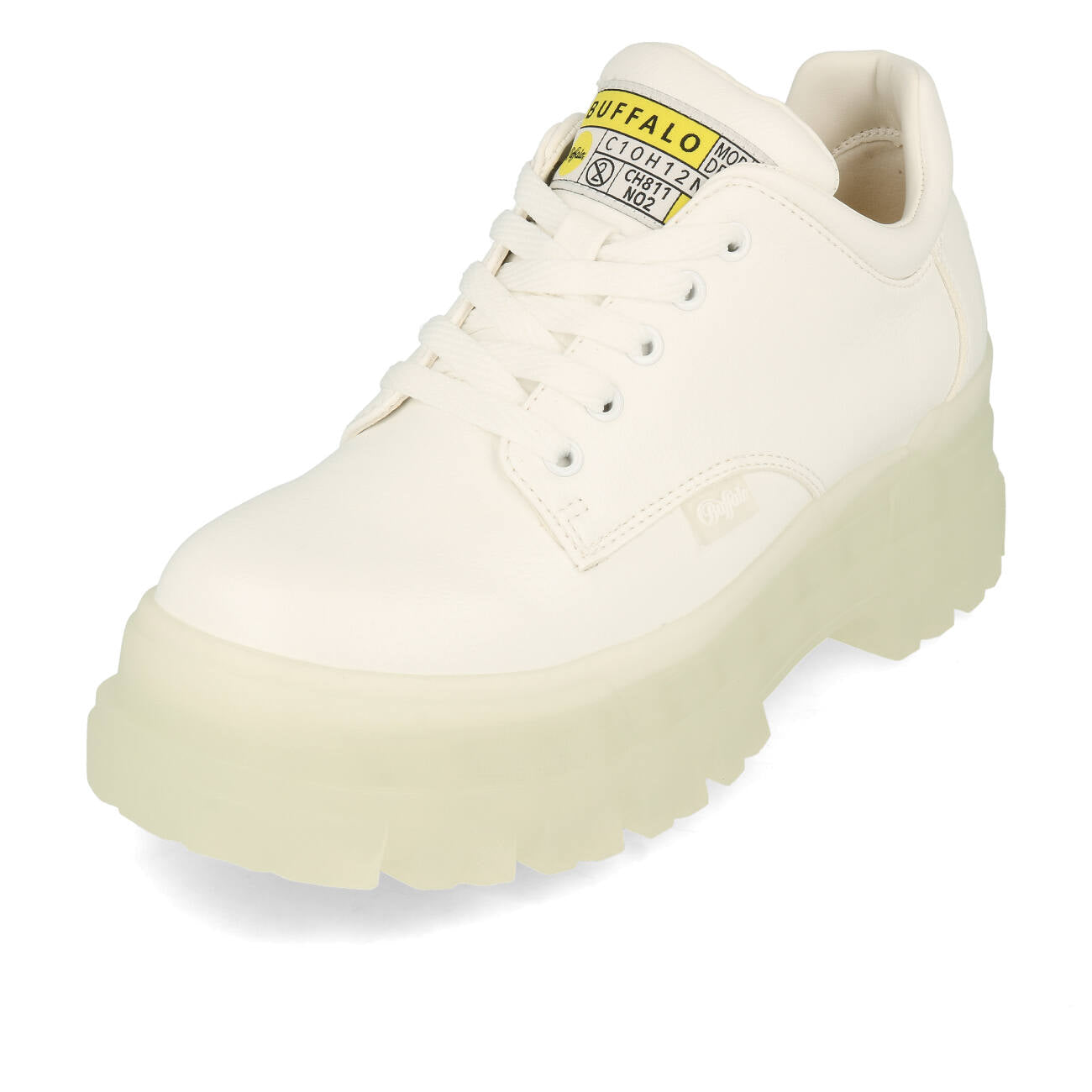 Buffalo Aspha CLS Shoe Flat Femme Imitation Nappa Blanc