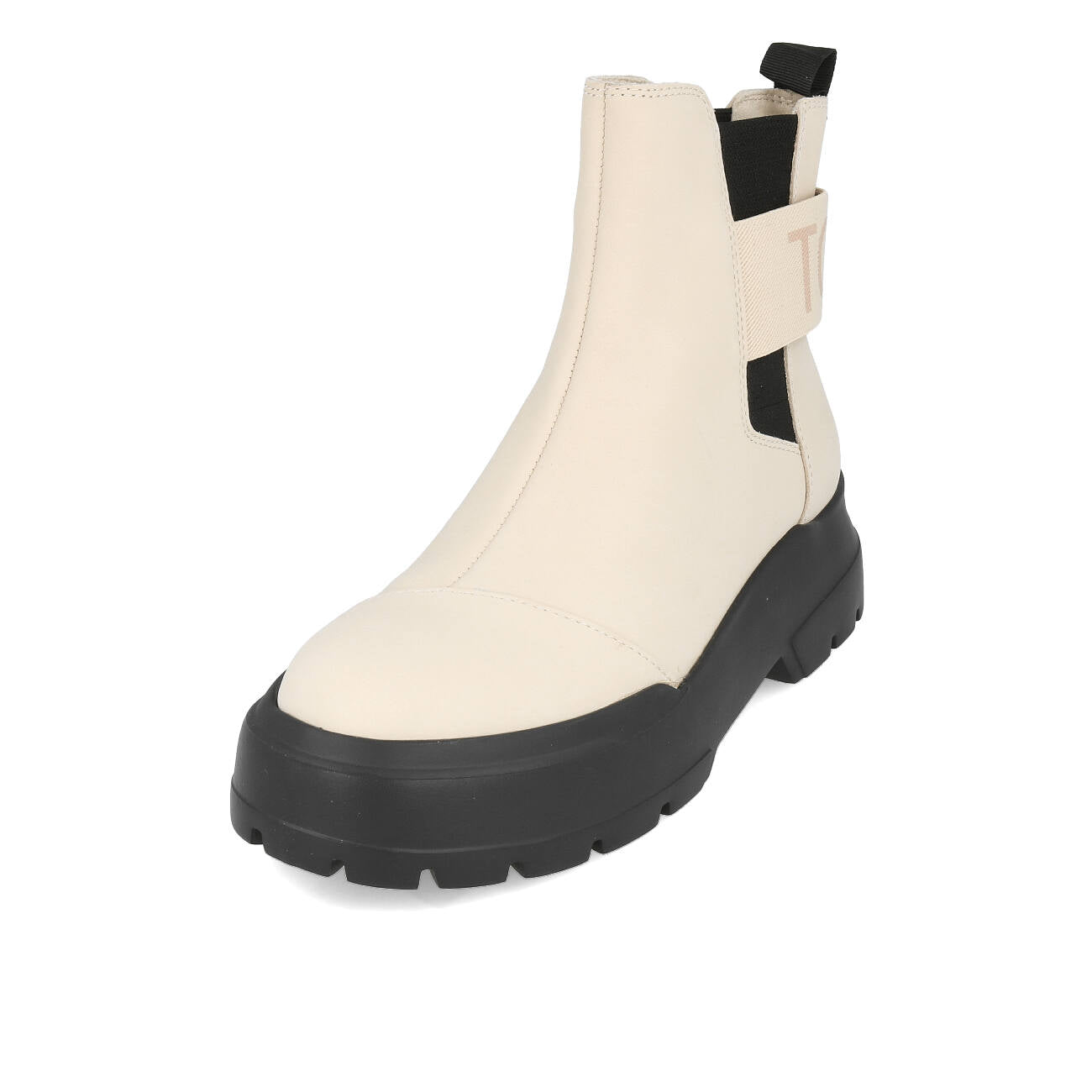 Toms Womens Alpargata Combat Chelsea Boots Femme Beige Cuir