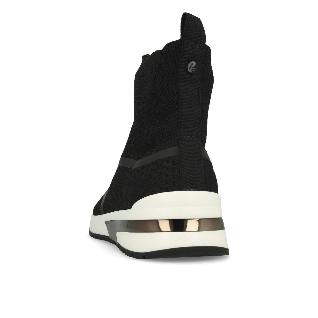La Strada 2003169 Migh High Knitted Baskets pour Femme Noir Caoutchouc Tricoté