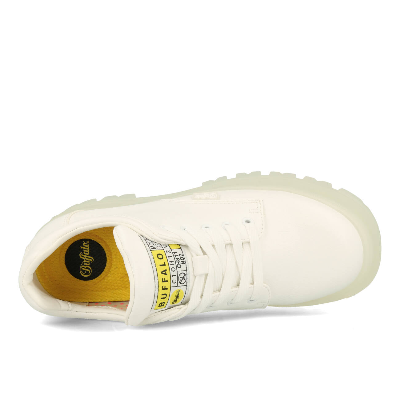 Buffalo Aspha CLS Shoe Flat Femme Imitation Nappa Blanc