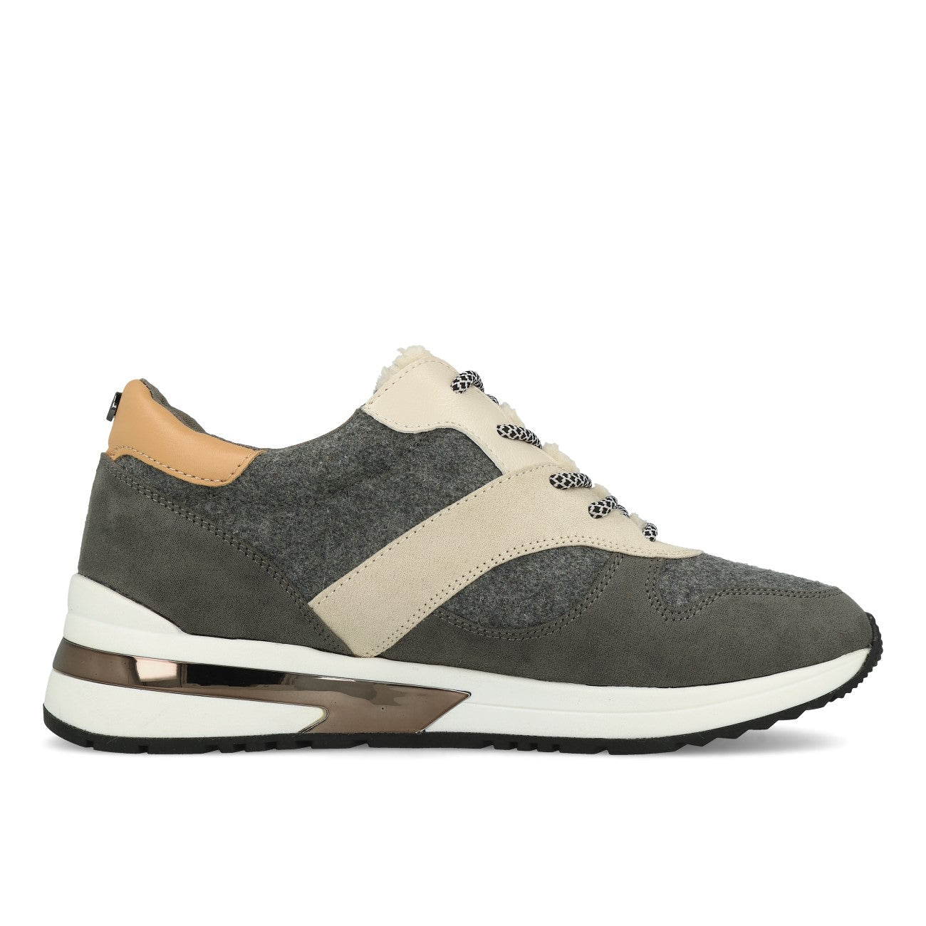 La Strada 2002973 Baskets Femme Gris Laine Micro