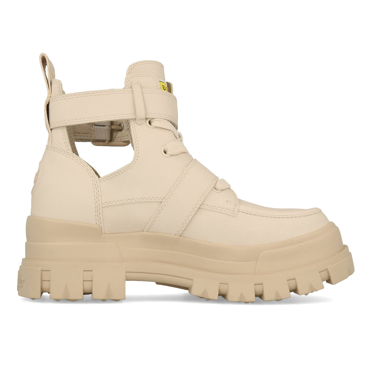 Buffalo Aspha Bike Bootie Plat Femme Vegan Box Nappa Beige