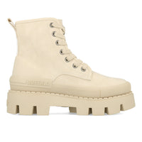 Buffalo Raven Laceup Boot Hi Femme Nubuck Vegan Crème