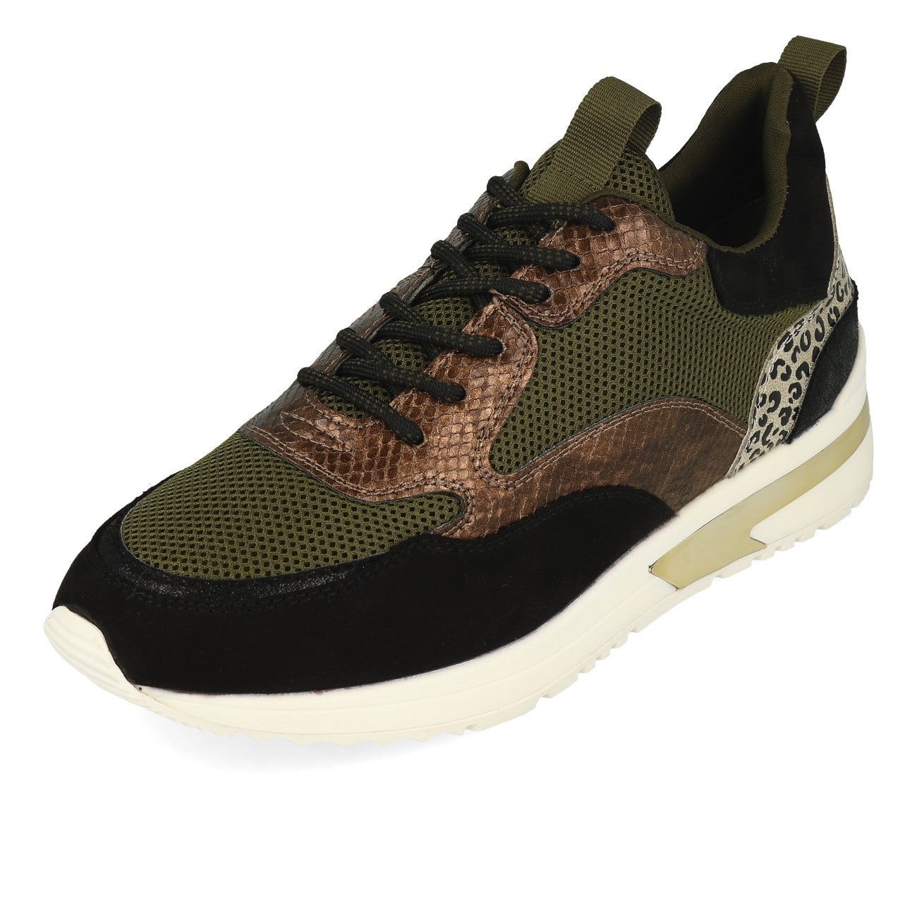 La Strada 2003018-2201 Baskets basses pour femme en micro-multicouleur noir