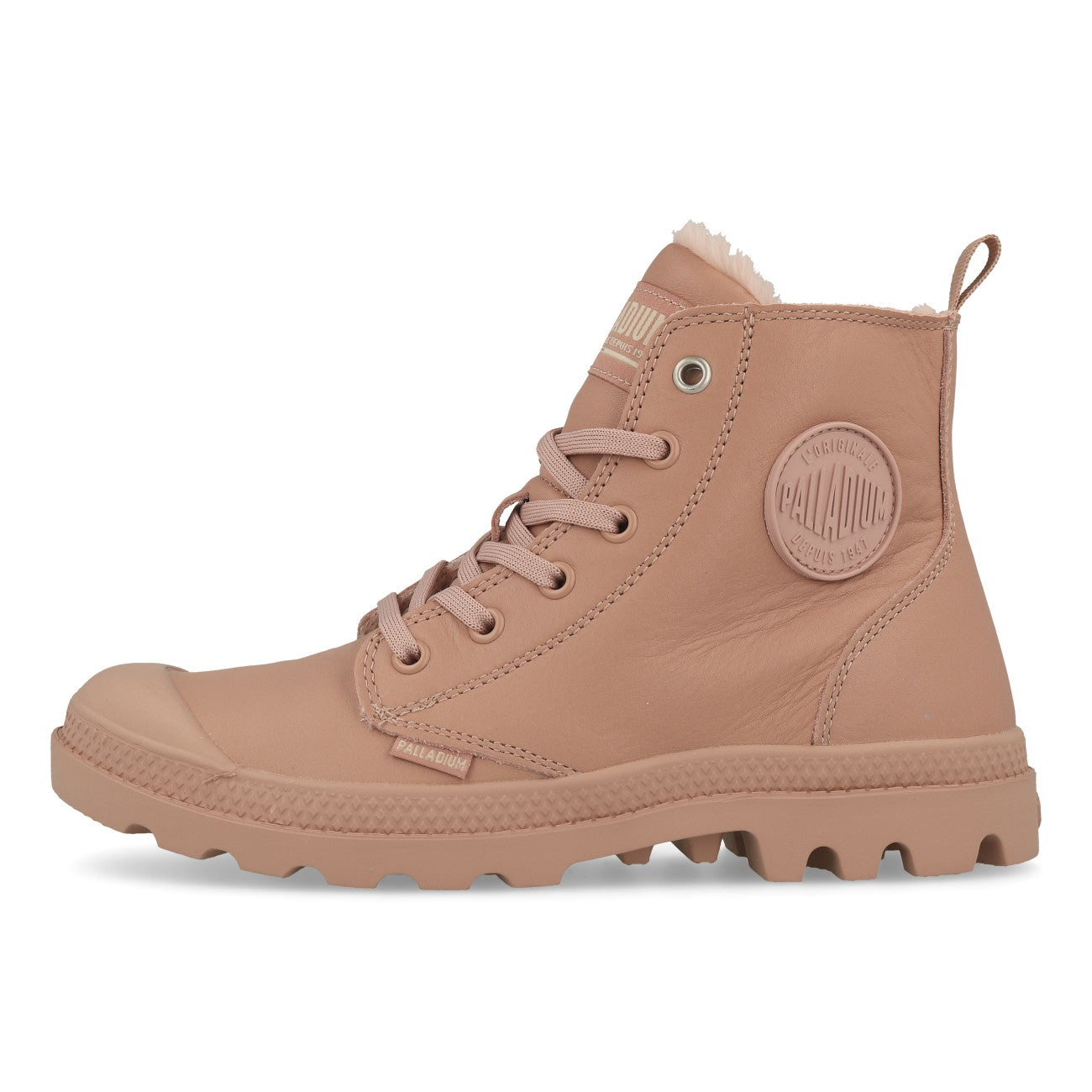 Palladium Pampa Hi Zip LTH S W Femme Rose brumeux