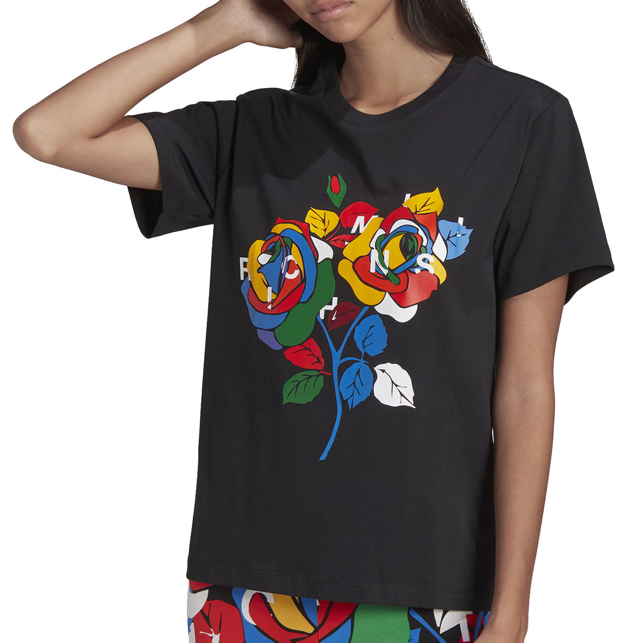 adidas T-shirt Régulier Femme Imprimé Rich Mnisi Noir