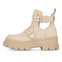 Buffalo Aspha Bike Bootie Plat Femme Vegan Box Nappa Beige