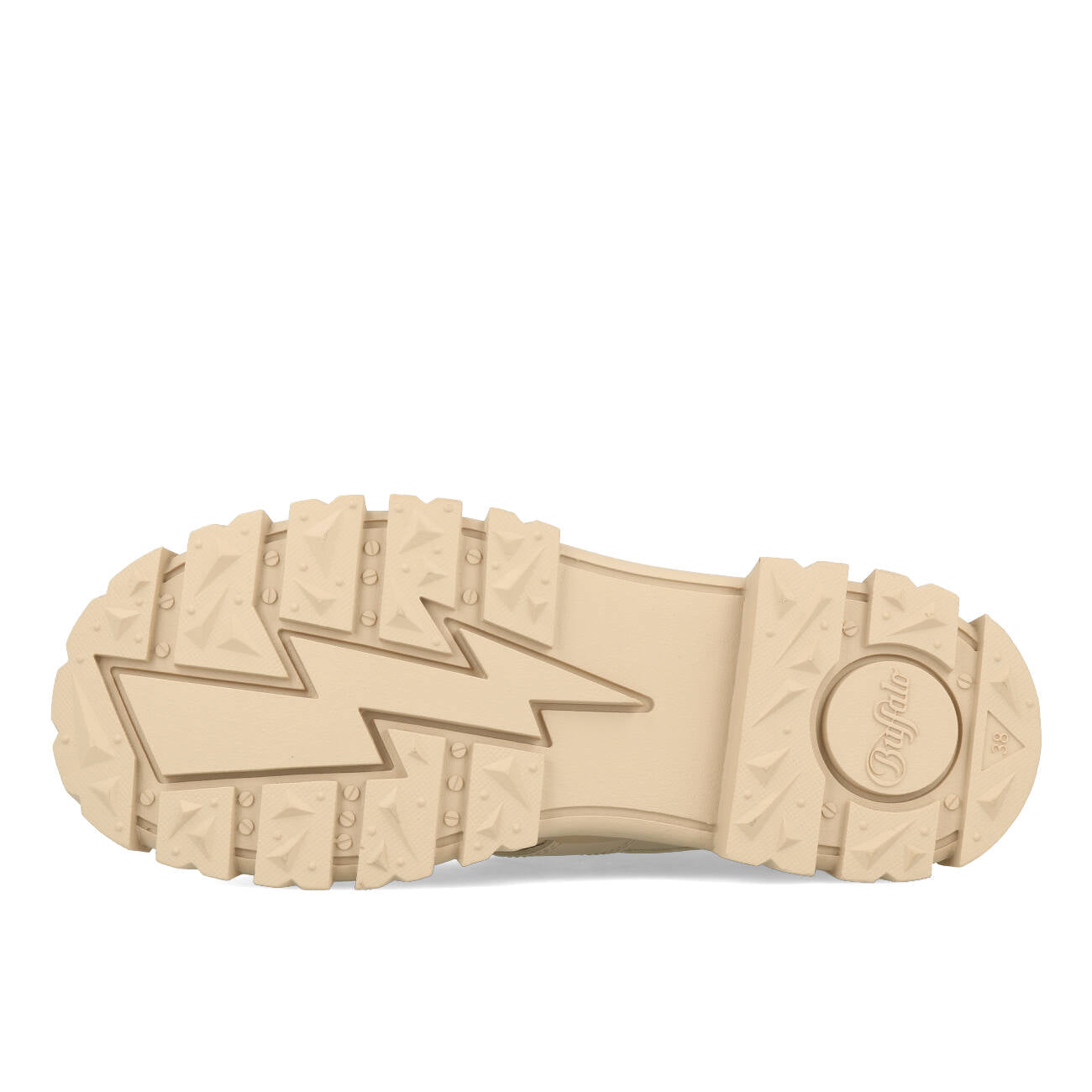 Buffalo Aspha Bike Bootie Plat Femme Vegan Box Nappa Beige