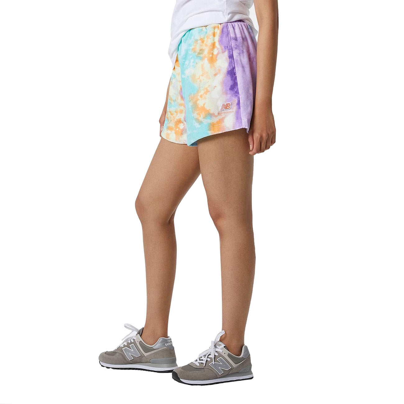 New Balance NB Essentials Endless Dayz Short Femme Blanc Multicolore