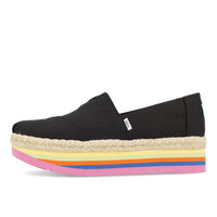 Toms Womens Alpargata Platform Rope High Damen Black Canvas Rainbow