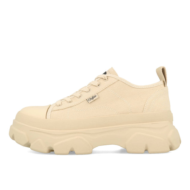 Buffalo Cade Lace Up Lo Femme Coton Biologique Crème