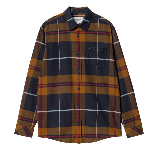 Chemise Carhartt WIP L/S Garnett Garnett Check Deep H Brown