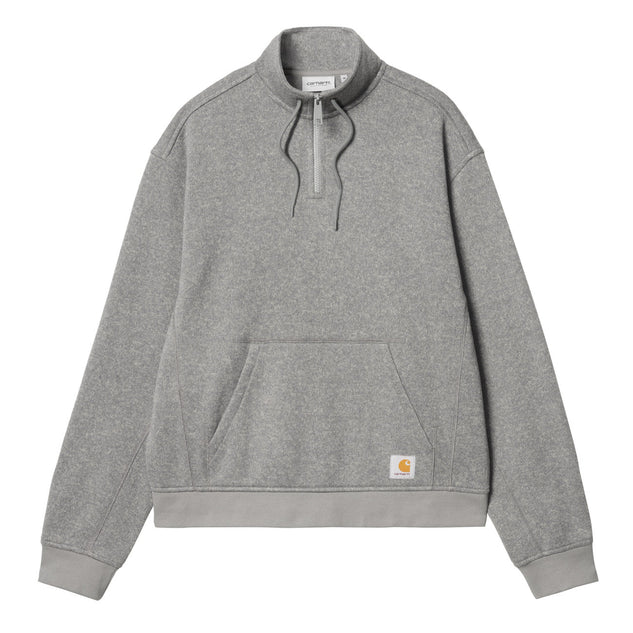 Carhartt WIP Luther Half Zip Sweatshirt Homme Misty Grey Heather