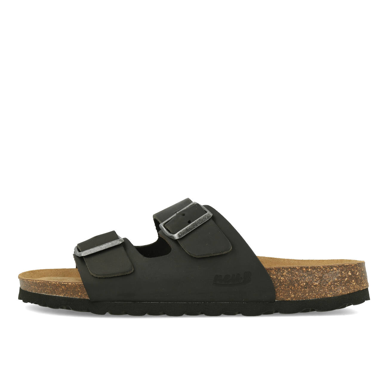 Neu-B Baviera Sandale en cuir huilé noir