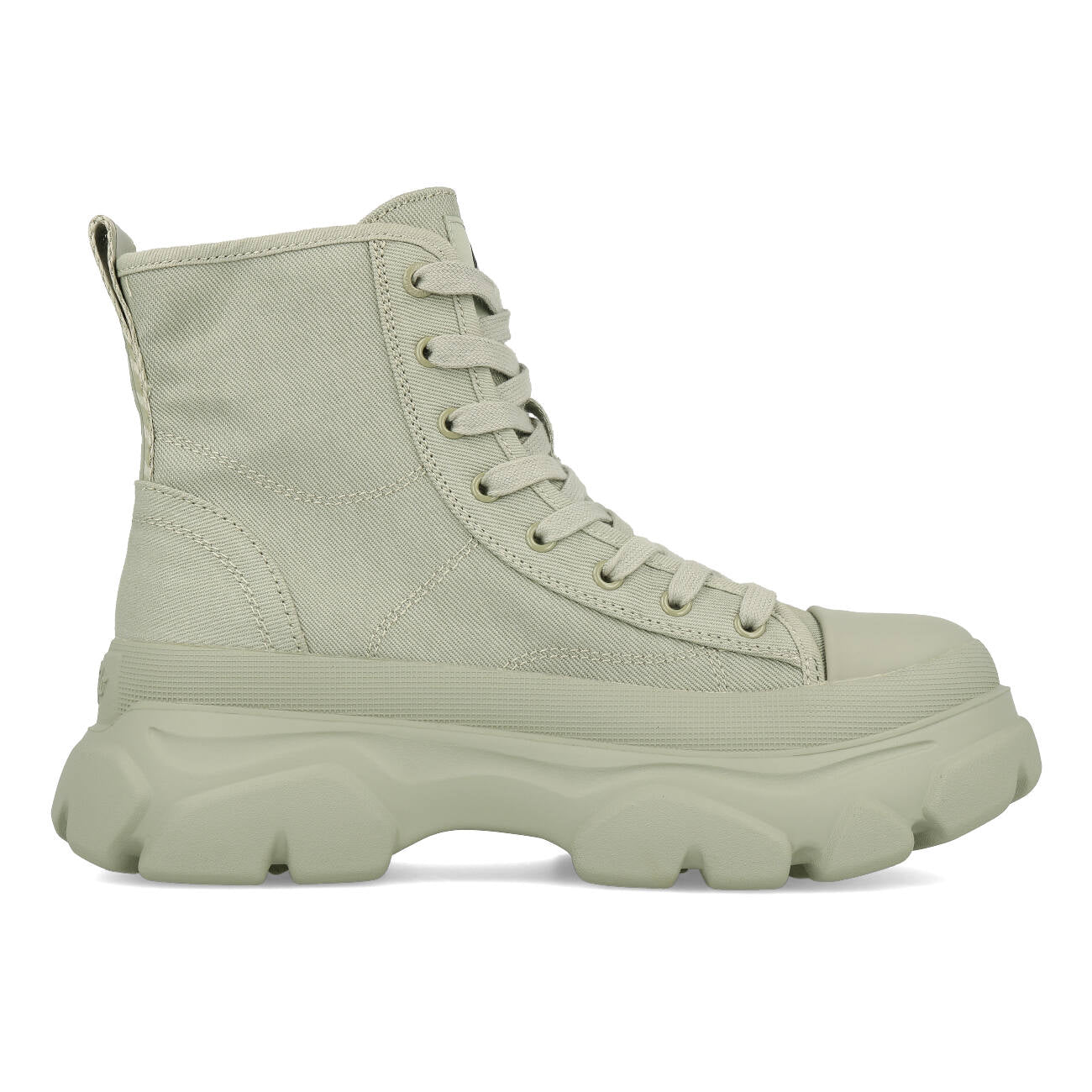 Buffalo Cade Lace Up Hi Femme Coton Biologique Vert Sauge
