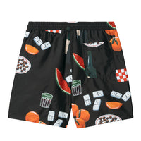 Carhartt WIP Slater Swim Trunks Homme Isis Maria Dinner Print Black