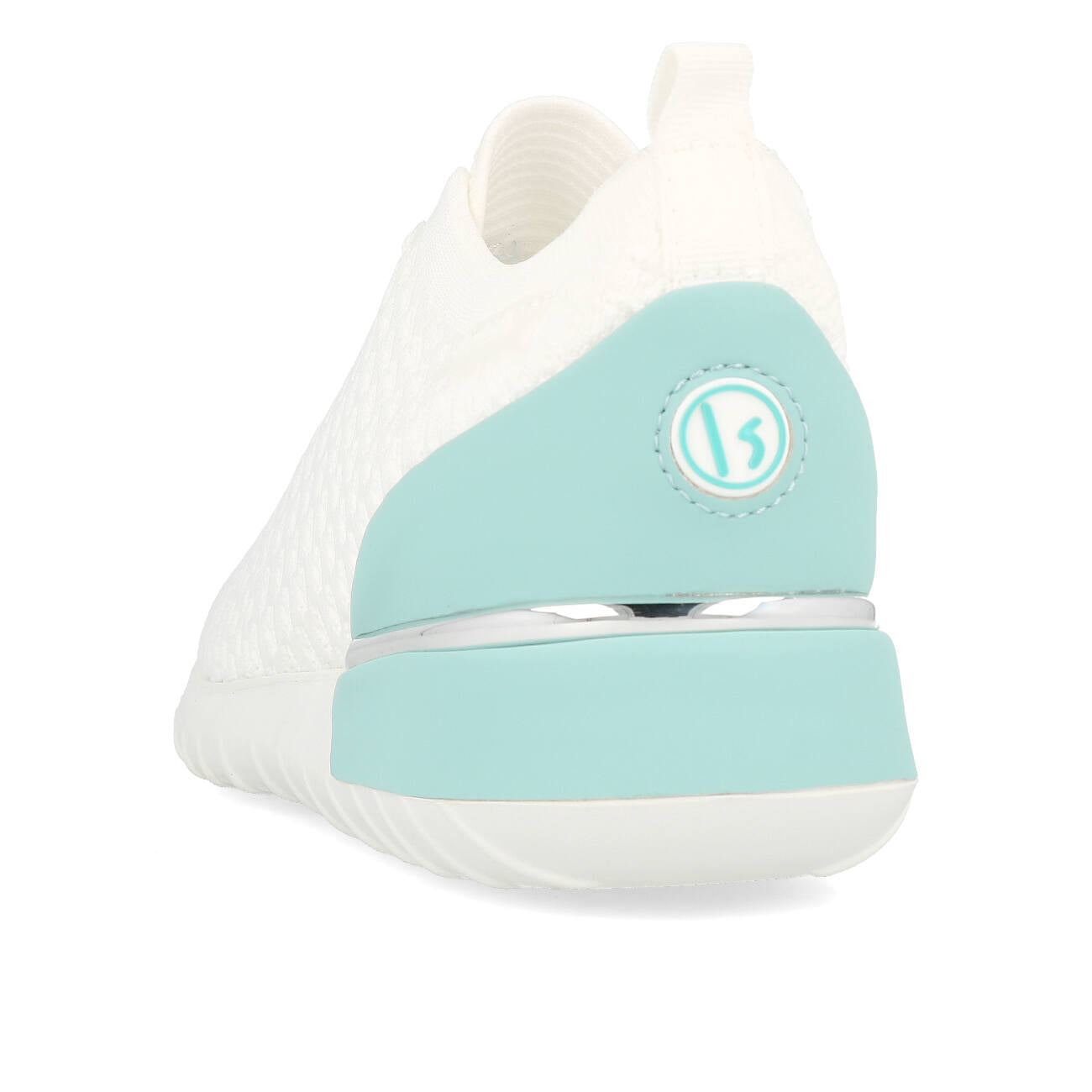 La Strada 2101381 Baskets Femme Blanc Tricoté Contrefort Bleu