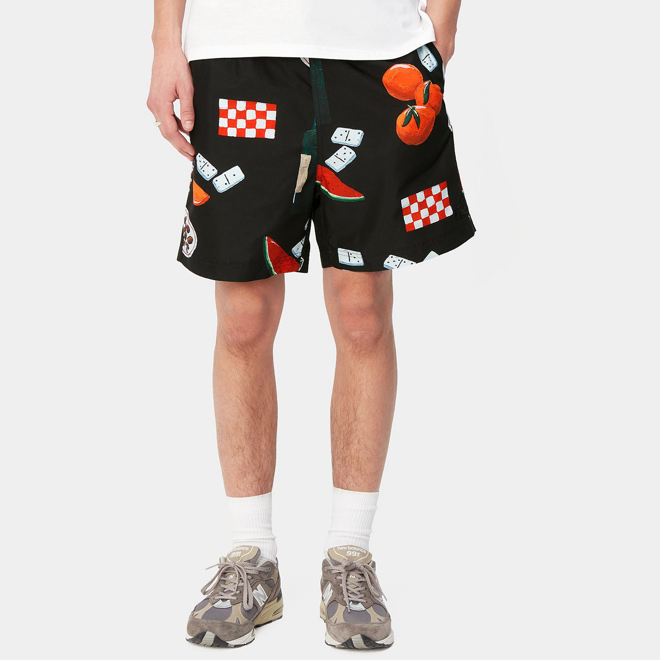 Carhartt WIP Slater Swim Trunks Homme Isis Maria Dinner Print Black