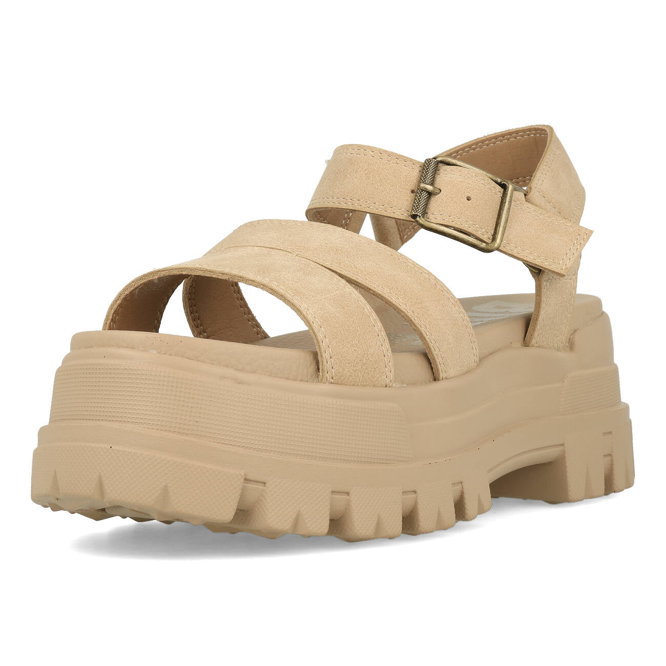 Buffalo Aspha TS Sandal Damen Vegan Nubuck Beige