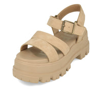 Buffalo Aspha TS Sandal Damen Vegan Nubuck Beige